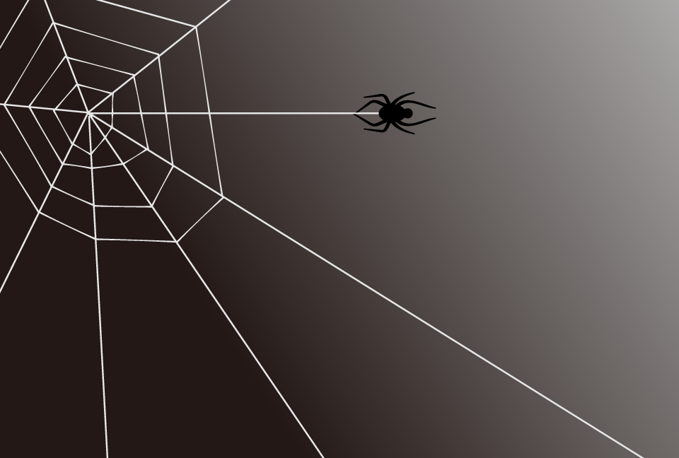 蜘蛛と蜘蛛の巣の薄グレーの背景素材 Ai Epsのイラレ イラストレーターのベクター背景素材集が全て無料で商用ok
