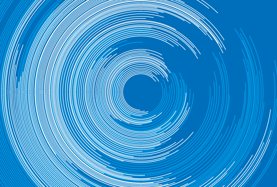 放射状の円の青の背景素材