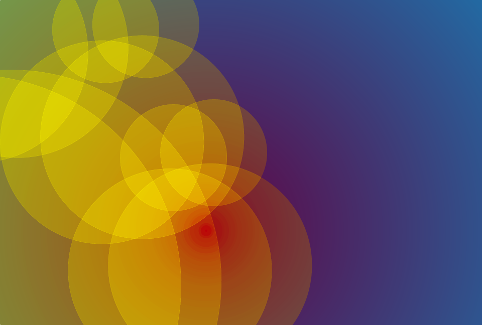 ���F�̔w�i�ɃI�����W�̉~���d�˂��w�i�f��