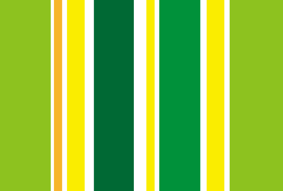 黄色と黄緑色と緑色のストライプの背景素材