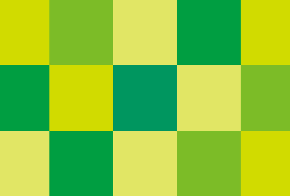緑色とクリーム色のチェックの背景素材
