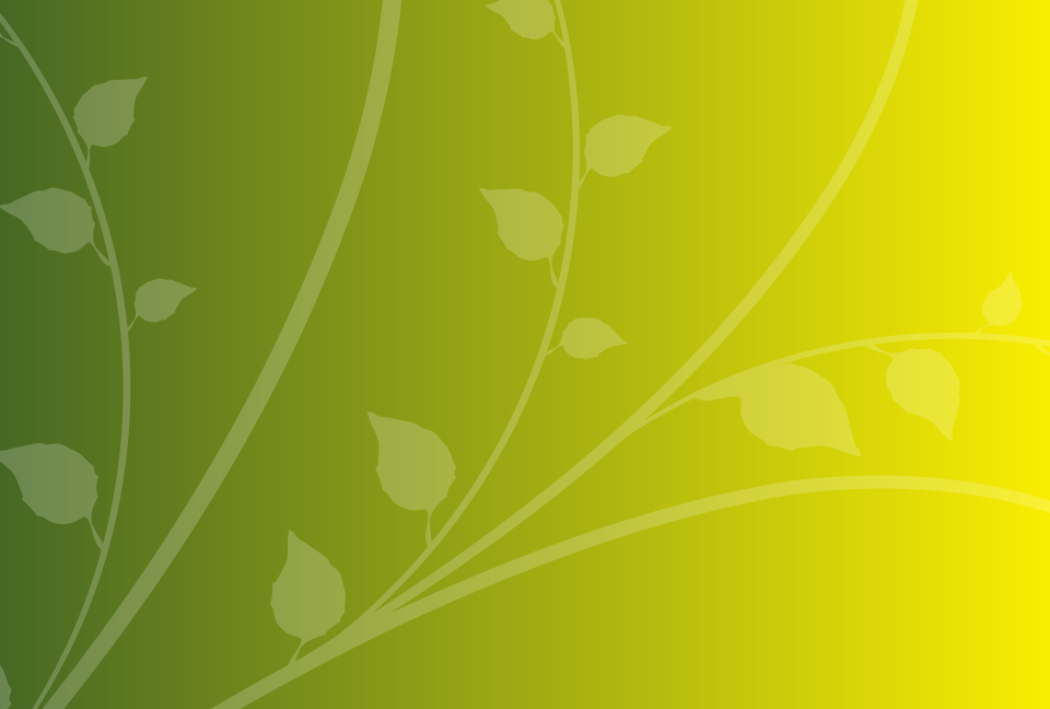 草木のシルエットの緑黄グラデーションの背景素材