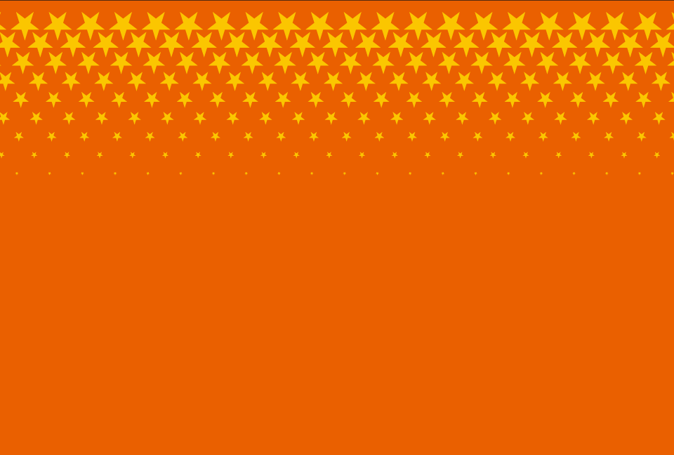 星を等間隔に散りばめたオレンジ色の背景素材