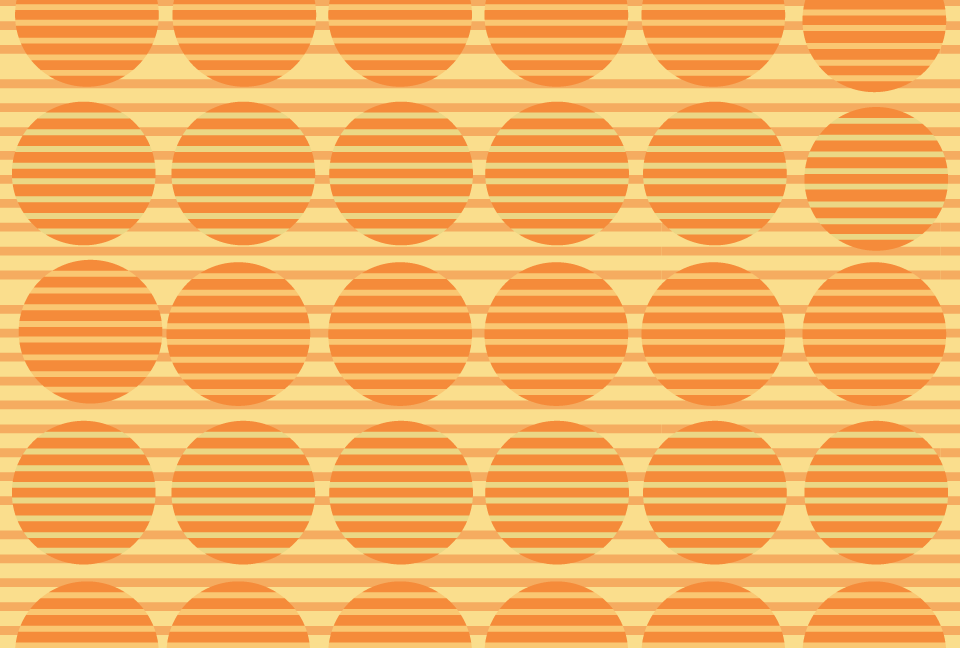 オレンジのボーダー線を並べた背景素材