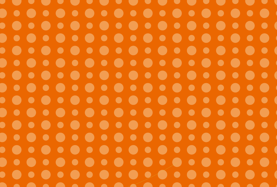 大小のドット模様のオレンジ色の背景素材