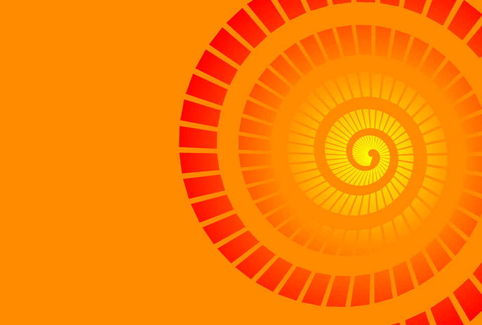 螺旋階段のようなイメージのオレンジ色の背景素材 Ai Epsのイラレ イラストレーターのベクター背景素材集が全て無料で商用ok