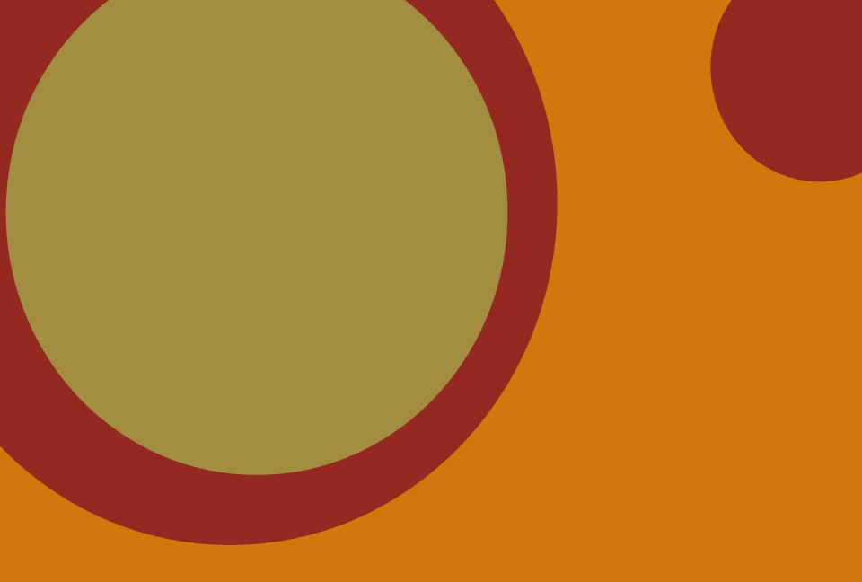 �ԐF�Ɠy�F�̉~���d�˂��悤�ȃI�����W�F�̔w�i�f��