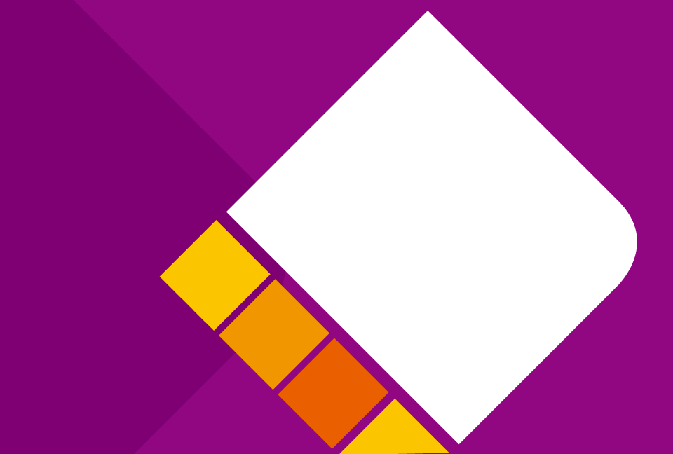 �I�����W�Ɣ��̎l�p�̎��F�̔w�i�f��