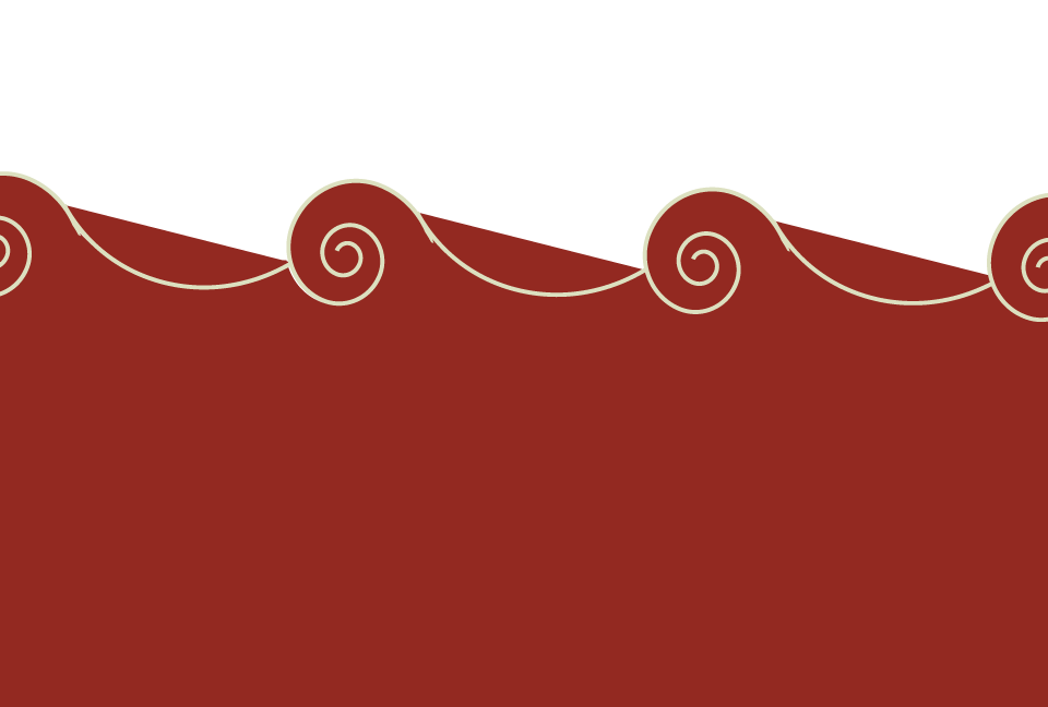 �Q�����͗l�̔g���C���[�W�����Ԓ��F�̔w�i�f��