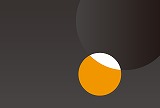 オレンジとグレーの円を重ねた黒色の背景素材