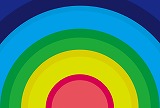 虹色の円の背景素材