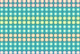 パステル調のカラフルな色の円のドットの背景素材