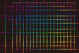 虹色の線が細かく交差している黒色の背景素材