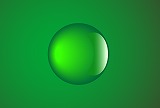 立体的な球と緑色の背景素材