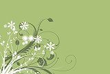 花草木のシルエット背景の薄緑色の背景素材
