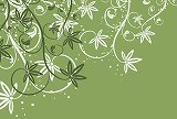 花びらのシルエットがある薄緑色の背景素材