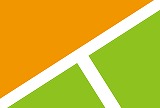 オレンジと黄緑色と白線の背景素材