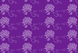 花のシルエットを並べた紫色の背景素材