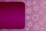 花びらの線画を並べた紫色の背景素材