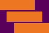 オレンジの階段状のイラストの紫色の背景素材
