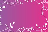 花のシルエットのフレームのピンク紫グラデーションの背景素材