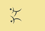 人のアイコン・ロゴのベージュ色の背景素材