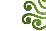 緑色の渦巻き模様の白色の背景素材