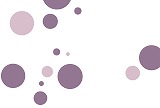 薄紫の円をランダムに配置した白色の背景素材