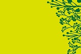 緑色の木のシルエットの黄色の背景素材