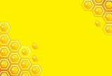 蜂の巣のような六角形の黄色の背景素材