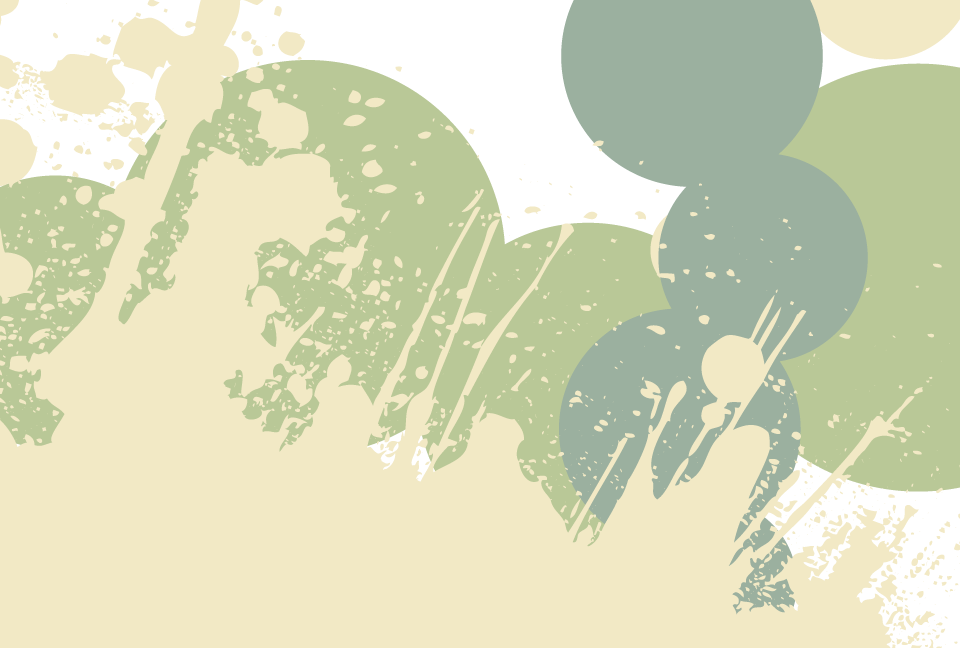 �N���[���F�Ɨ΂̊ۂ̔��F�̔w�i�f��