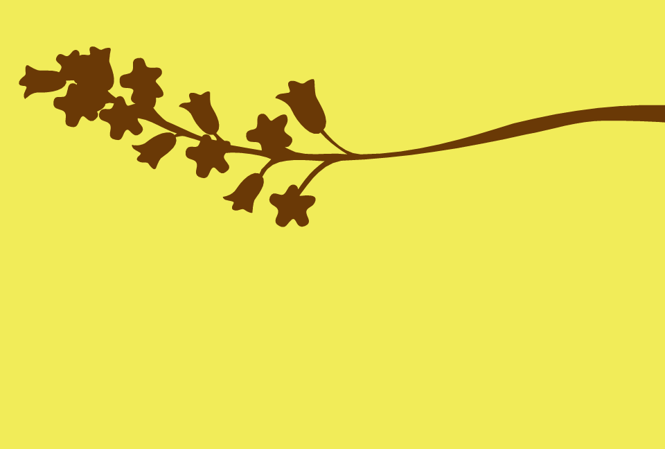 木のシルエットの黄色の背景素材