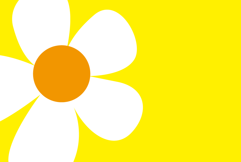 花びらのアイコンの黄色の背景素材