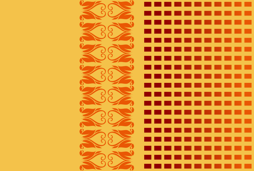 グラデーションの赤四角の模様の黄色の背景素材