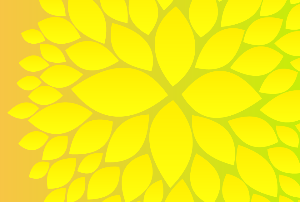 黄色の花びらが広がるような背景素材
